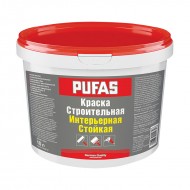 Краска интерьерная Pufas Строительная стойкая (10 л)