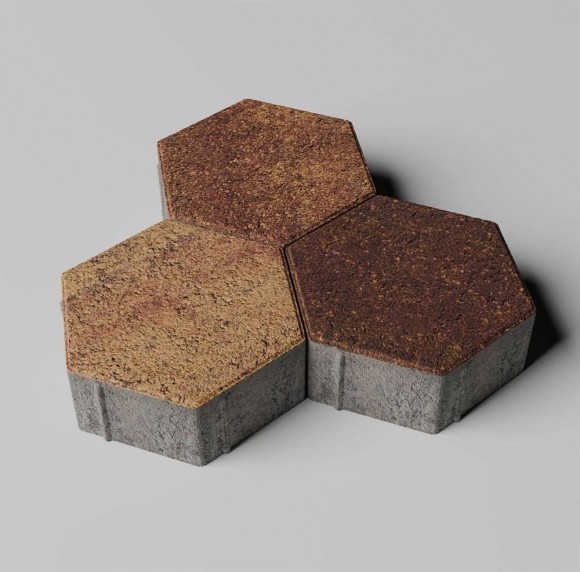 Тротуарная плитка СОТЫ - Листопад гранит Осень