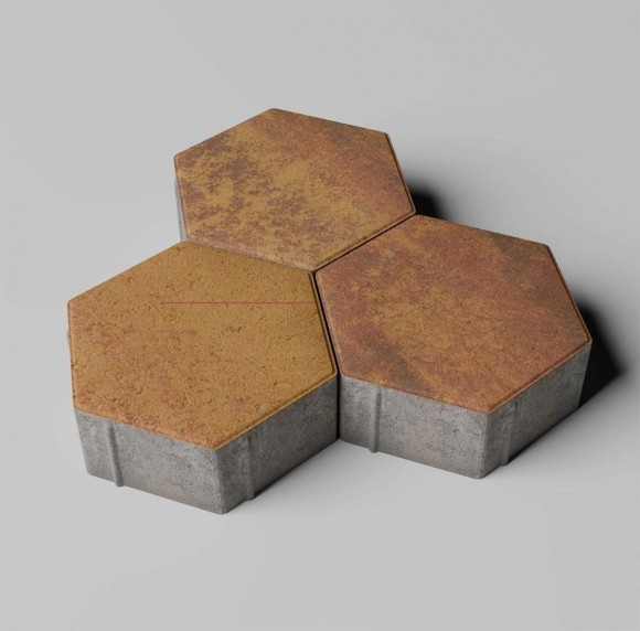 Тротуарная плитка СОТЫ - Листопад гладкий Осень