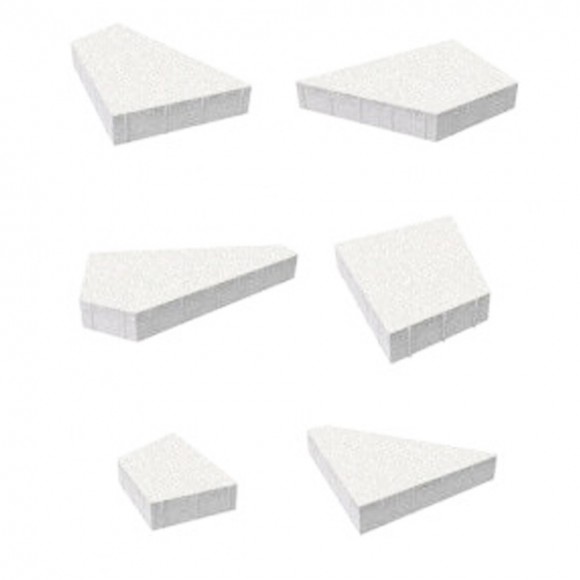 Тротуарная плитка ОРИГАМИ - Стоунмикс Белый, комплект из 6 видов плит