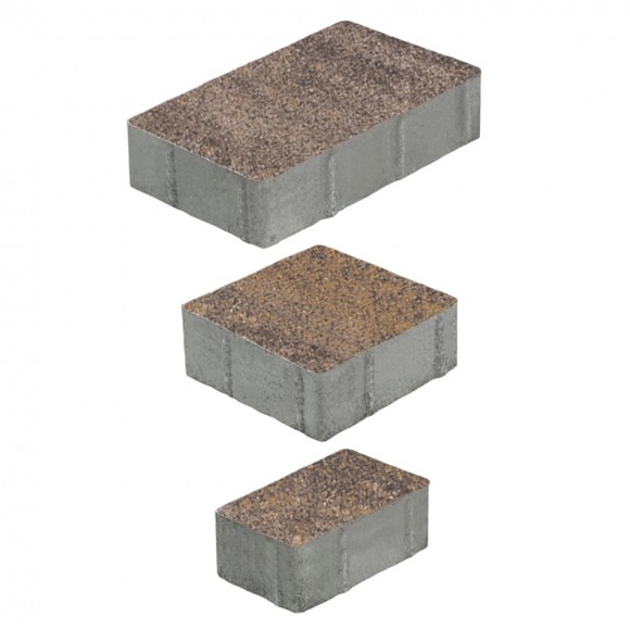 Тротуарная плитка СТАРЫЙ ГОРОД - Искусственный камень Доломит, комплект из 3 видов плит