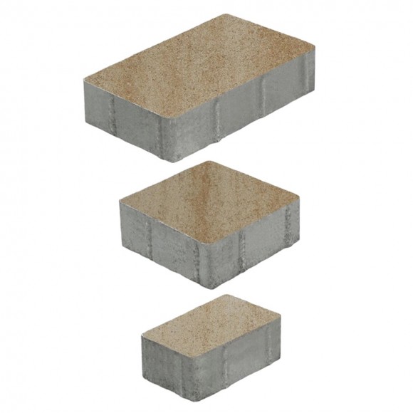 Тротуарная плитка СТАРЫЙ ГОРОД - Искусственный камень Степняк, комплект из 3 видов плит