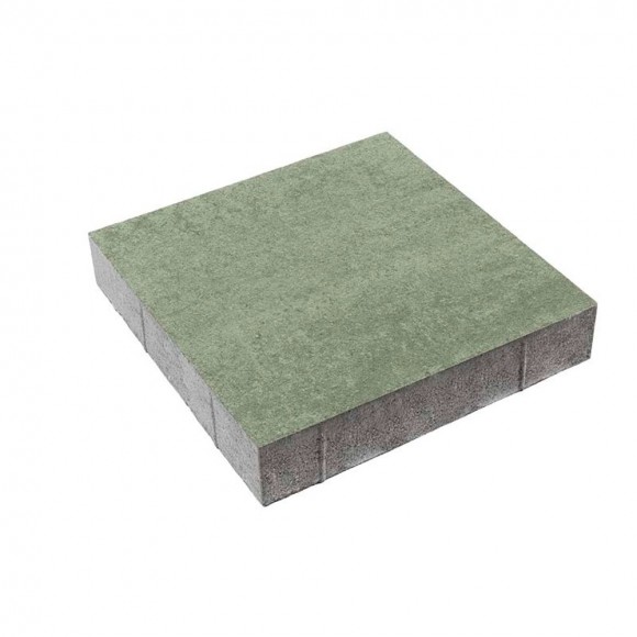 Тротуарная плитка КВАДРАТ 500х500 мм - Листопад гладкий Заснеженная хвоя В-30