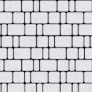 Тротуарная плитка КЛАССИКО - Стоунмикс Белый, комплект из 3 видов плит