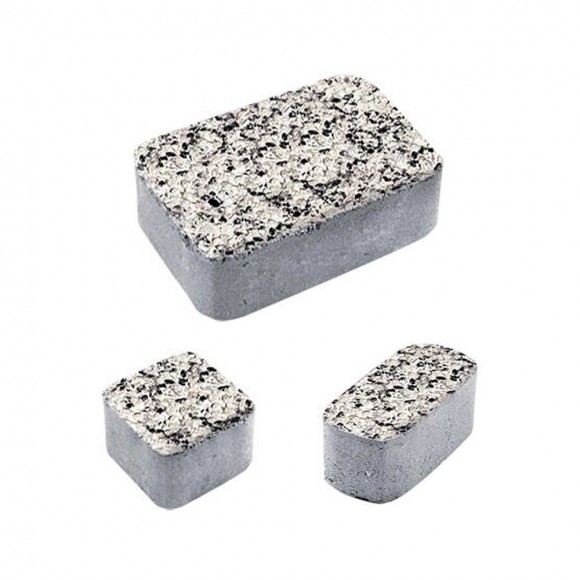 Тротуарная плитка КЛАССИКО - Стоунмикс Белый с черным, комплект из 3 видов плит