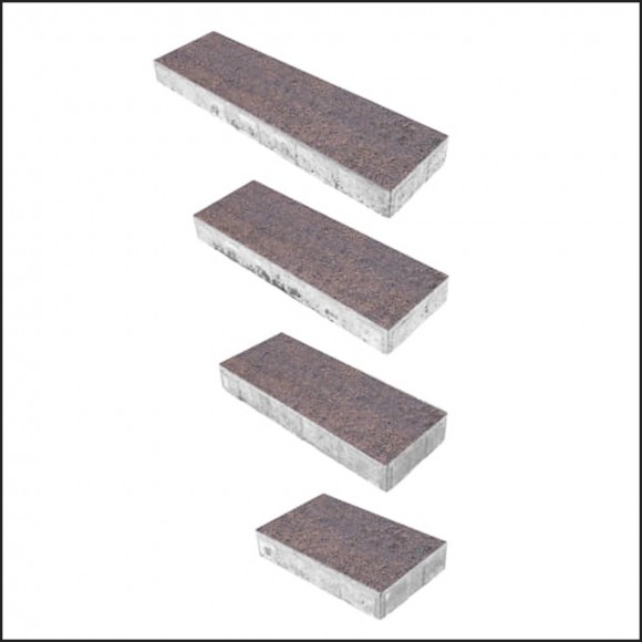 Тротуарная плитка СТОУНВУД Б.7.П.6, комплект из 4 видов плит Венге