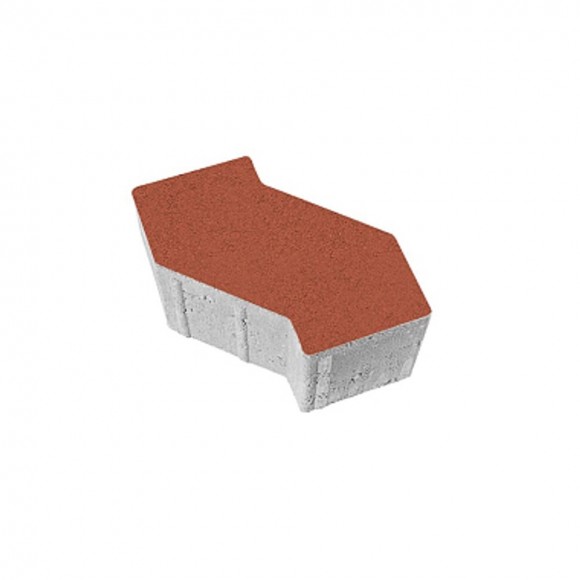 Тротуарная плитка S-ФОРМА В.3.Ф.10, 172х94х100мм Стандарт Красный