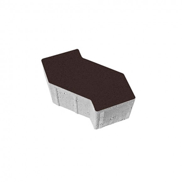 Тротуарная плитка S-ФОРМА В.3.Ф.10, 172х94х100мм Стандарт Коричневый