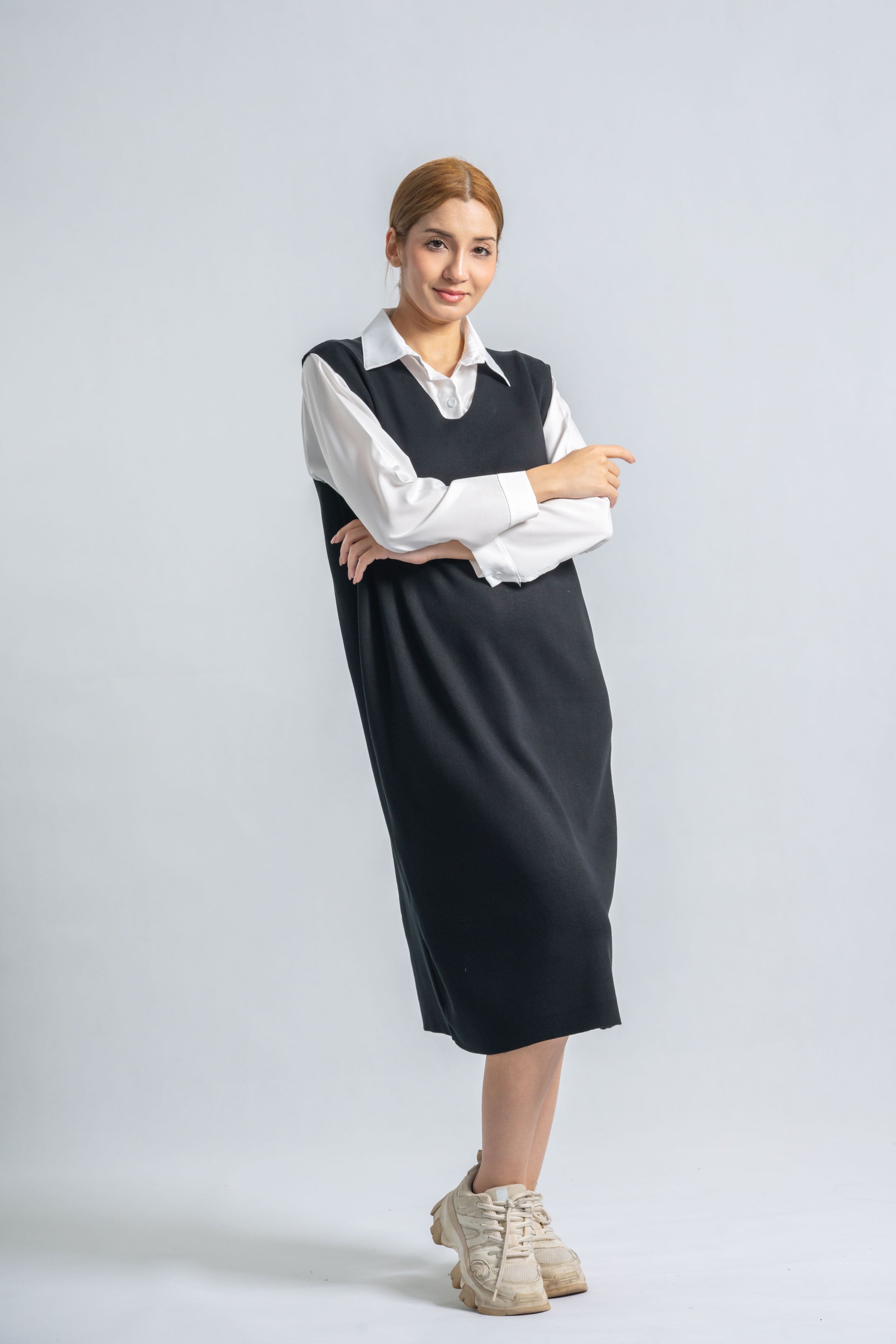MIDI Knit Dress & Shirt | Matching Set